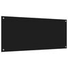 vidaXL Kitchen Backsplash Black 120 x 50 x 0.6 cm Tempered Glass