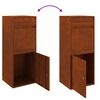 vidaXL Parcel Drop Box Rusty 41 x 38 x 103 cm Weathering Steel