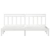 vidaXL Bed Frame without Mattress White Solid Wood 160x200 cm (810028+814105)