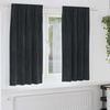 vidaXL Blackout Curtains 2 pcs Black 140 x 175 cm Velvet