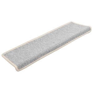 vidaXL Stair Mats 15 pcs 65x21x4 cm Silver Rectangular Edge