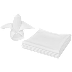 vidaXL Napkin | Set of 10 | White | Polyester | 50 x 50 cm | Dinner Napkin
