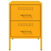 vidaXL Bedside Cabinet Mustard Yellow 36x39x50.5 cm Steel