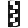 vidaXL TV Cabinet Set 80 x 24 x 186 cm Black Engineered Wood