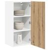 vidaXL Hanging Cabinet with Door Artisan Oak and White 40 x 31 x 80 cm