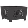 vidaXL Fire Pit Black 60 x 60 x 40 cm Weathering steel