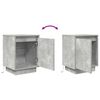 vidaXL Bedside Cabinets with LED Lights&nbsp;2 pcs Concrete Grey 38x34x50 cm