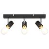 vidaXL Ceiling Spotlight Black 38 x 6.5 x 11.5 cm Metal