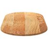 vidaXL Table Top Light Brown 120x60x2 cm Solid Wood Oak Oval