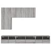 vidaXL 5 Piece TV Wall Cabinets Grey Sonoma Engineered Wood