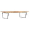 vidaXL Basin Shelf Wall Mounted Steel and Solid Wood Acacia