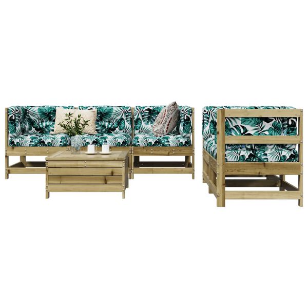 vidaXL 6 Piece Garden Sofa Set Impregnated Wood Pine