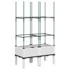 vidaXL Garden Planter with Trellis White 80x40x142.5 cm PP