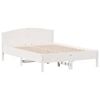vidaXL Bed Frame without Mattress White 150x200 cm King Size Solid Wood Pine