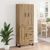 vidaXL Highboard with Drawer 2 pcs Artisan Oak 69.5 x 34 x 180 cm