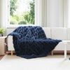 vidaXL Faux Rabbit Fur Blanket Marine Blue 150 x 220 cm Polyester