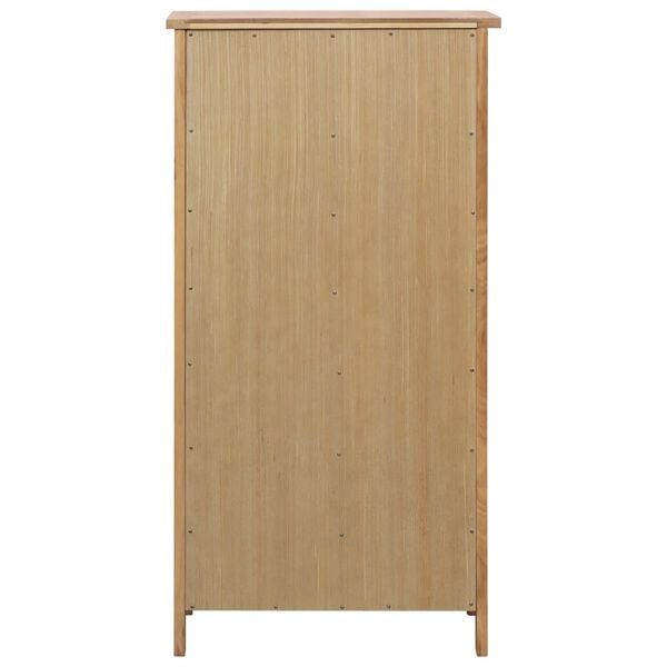 vidaXL Wine Cabinet 56x32x110 cm Solid Oak Wood