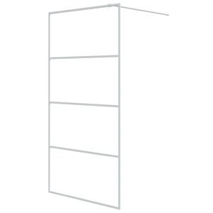 vidaXL Walk-in Shower Wall White 100x195 cm Clear ESG Glass