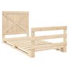 vidaXL Bed Frame without Mattress with Headboard 100x200 cm Solid Wood