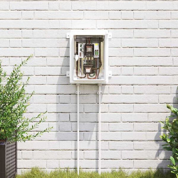 vidaXL Control Cabinet Grey 25 x 13 x 33 cm ABS Plastic