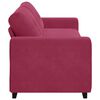 vidaXL Sofa Wine Red 221 x 78 x 80 cm Fabric