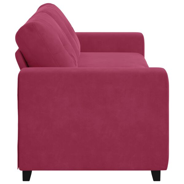 vidaXL Sofa Wine Red 221 x 78 x 80 cm Fabric