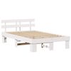 vidaXL Bed Frame with Headboard White 120 x 200 cm Solid Pine Wood