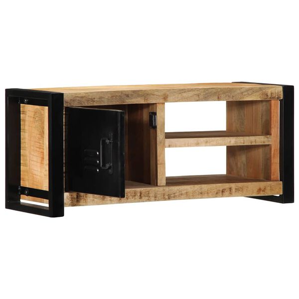 vidaXL TV Cabinet 80x30x35 cm Solid Rough Wood Mango