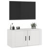 vidaXL Wall Mounted TV Cabinet High Gloss White 80x34.5x40 cm