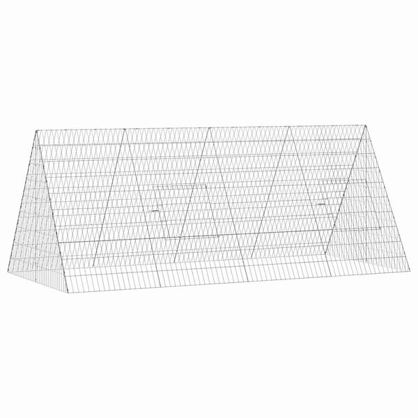 vidaXL Chicken Cage Silver 215 x 100 x 85 cm Galvanised Steel
