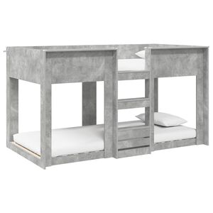 vidaXL Bunk Bed for Kids Concrete Grey 100 x 200 cm Engineered Wood