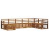 vidaXL Sofa Sets 8 pcs Natural Solid Acacia Wood