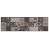 vidaXL Kitchen Rug Black Mosaic 150 x 45 cm 100% Polyamide Washable