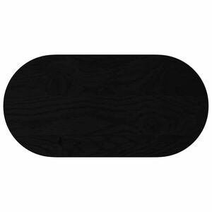 vidaXL Table Top Dark Brown 80x40x2 cm Solid Wood Oak Oval