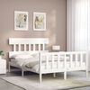 vidaXL Bed Frame without Mattress White 140x200 cm Solid Wood Pine