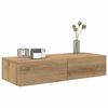 vidaXL Wall Shelf with Drawers Artisian Oak 80x33x17 cm Engineered Wood