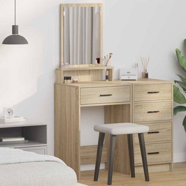 vidaXL Dressing Table Sonoma Oak 50 x 41 x 140 cm Engineered Wood