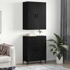 vidaXL Highboard Black oak 69.5 x 34 x 180 cm Engineered Wood