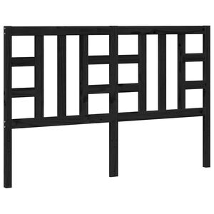 vidaXL Bed Headboard Black 146x4x100 cm Solid Wood Pine