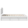 vidaXL Bed Frame with Headboard White 140 x 200 cm Solid Pine Wood