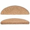 vidaXL Stair Mats 15 pcs 56x17x3 cm Beige Half Round