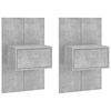 vidaXL Wall-mounted Bedside Cabinets 2 pcs Concrete Grey