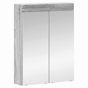 vidaXL Bathroom Mirror Cabinet TULUM Grey Sonoma 60 x 16.5 x 78 cm