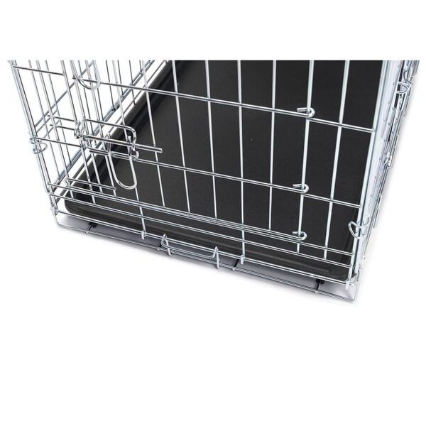 Karlie Dog Crate with 2 Doors 77x47x54 cm Silver