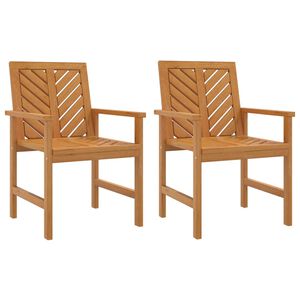 vidaXL Garden Dining Chairs 2 pcs Solid Wood Acacia