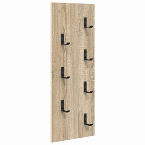 vidaXL Wall-Mounted Coat Rack Wall-Mounted Sonoma Oak 30 x 1.5 x 80 cm