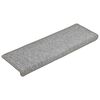 vidaXL Stair Mats 30 pcs 65x21x4 cm Light Grey Rectangular Edge