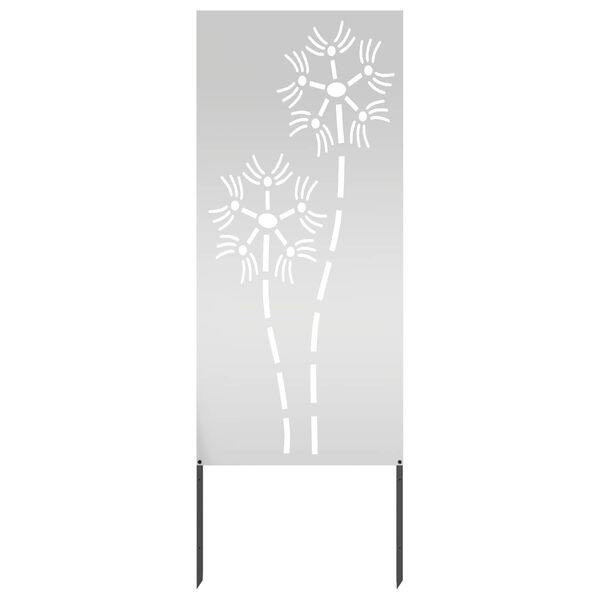 vidaXL Garden Privacy Screen Silver 50 x 140 cm Galvanised steel