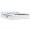 vidaXL Bed Frame without Mattress with Drawers White 140x190 cm (815025+814995)
