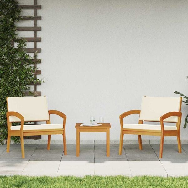 vidaXL Bistro Set 3 pcs Brown 59.5 x 70.5 x 72.5 cm Polyester